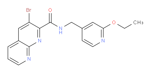 3-bromo-N-((2-ethoxypyridin-4-yl)methyl)-1,8-naphthyridine-2-carboxamide