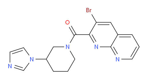 (3-(1H-imidazol-1-yl)piperidin-1-yl)(3-bromo-1,8-naphthyridin-2-yl)methanone