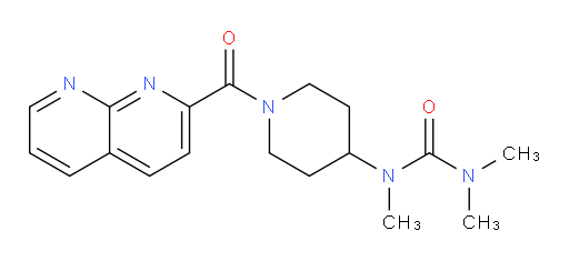 1-(1-(1,8-naphthyridine-2-carbonyl)piperidin-4-yl)-1,3,3-trimethylurea