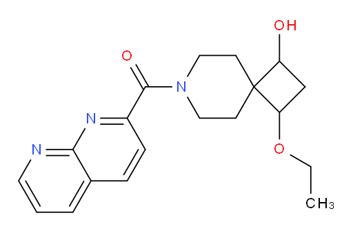 (1-ethoxy-3-hydroxy-7-azaspiro[3.5]nonan-7-yl)(1,8-naphthyridin-2-yl)methanone