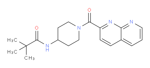 N-(1-(1,8-naphthyridine-2-carbonyl)piperidin-4-yl)pivalamide