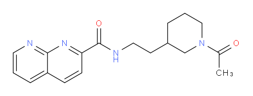 N-(2-(1-acetylpiperidin-3-yl)ethyl)-1,8-naphthyridine-2-carboxamide