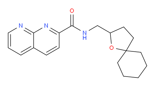 N-(1-oxaspiro[4.5]decan-2-ylmethyl)-1,8-naphthyridine-2-carboxamide