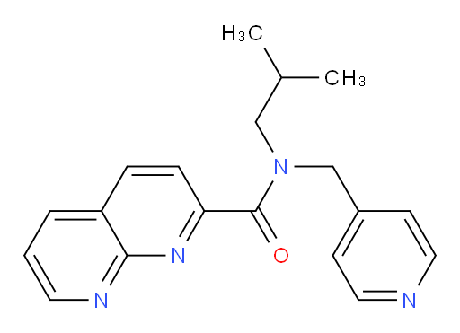 N-isobutyl-N-(pyridin-4-ylmethyl)-1,8-naphthyridine-2-carboxamide