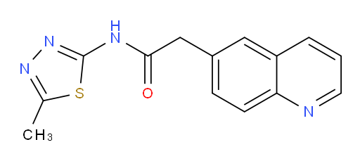 N-(5-methyl-1,3,4-thiadiazol-2-yl)-2-(quinolin-6-yl)acetamide