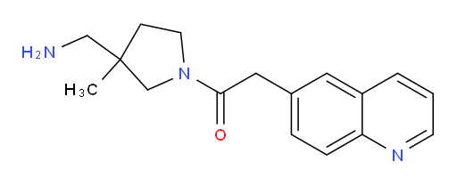 1-(3-(aminomethyl)-3-methylpyrrolidin-1-yl)-2-(quinolin-6-yl)ethanone