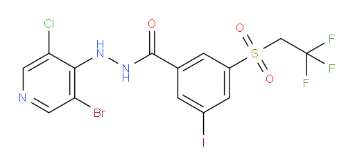 N'-(3-bromo-5-chloropyridin-4-yl)-3-iodo-5-((2,2,2-trifluoroethyl)sulfonyl)benzohydrazide