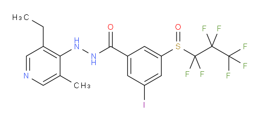 N'-(3-ethyl-5-methylpyridin-4-yl)-3-iodo-5-((perfluoropropyl)sulfinyl)benzohydrazide