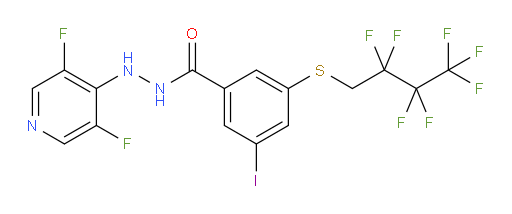 N'-(3,5-difluoropyridin-4-yl)-3-((2,2,3,3,4,4,4-heptafluorobutyl)thio)-5-iodobenzohydrazide