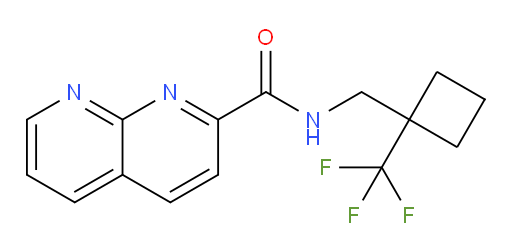 N-((1-(trifluoromethyl)cyclobutyl)methyl)-1,8-naphthyridine-2-carboxamide
