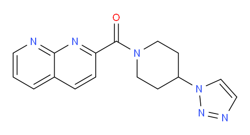 (4-(1H-1,2,3-triazol-1-yl)piperidin-1-yl)(1,8-naphthyridin-2-yl)methanone