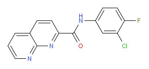 N-(3-chloro-4-fluorophenyl)-1,8-naphthyridine-2-carboxamide