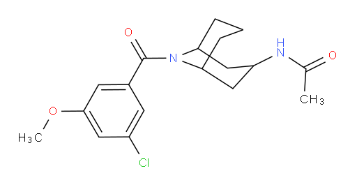 N-(9-(3-chloro-5-methoxybenzoyl)-9-azabicyclo[3.3.1]nonan-3-yl)acetamide