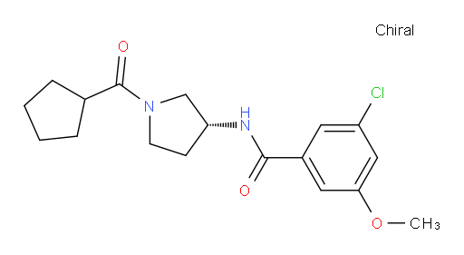 (R)-3-chloro-N-(1-(cyclopentanecarbonyl)pyrrolidin-3-yl)-5-methoxybenzamide