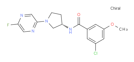 (S)-3-chloro-N-(1-(5-fluoropyrazin-2-yl)pyrrolidin-3-yl)-5-methoxybenzamide