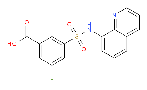 3-fluoro-5-(N-(quinolin-8-yl)sulfamoyl)benzoic acid