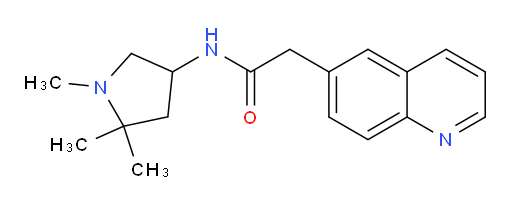 2-(quinolin-6-yl)-N-(1,5,5-trimethylpyrrolidin-3-yl)acetamide