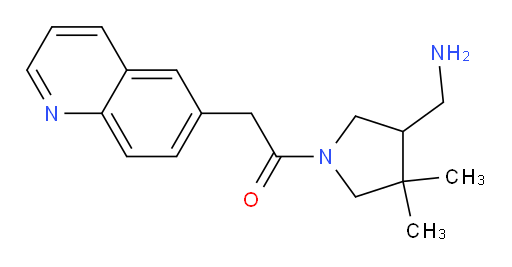1-(4-(aminomethyl)-3,3-dimethylpyrrolidin-1-yl)-2-(quinolin-6-yl)ethanone