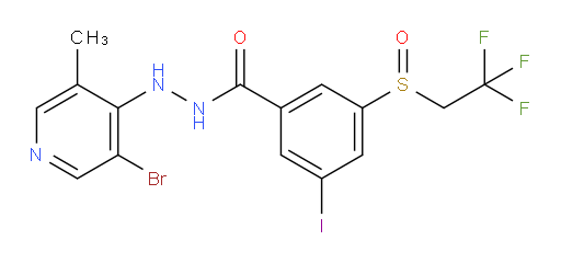 N'-(3-bromo-5-methylpyridin-4-yl)-3-iodo-5-((2,2,2-trifluoroethyl)sulfinyl)benzohydrazide