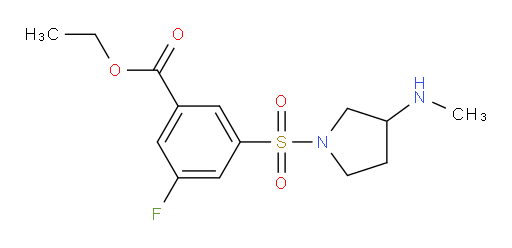 ethyl 3-fluoro-5-((3-(methylamino)pyrrolidin-1-yl)sulfonyl)benzoate