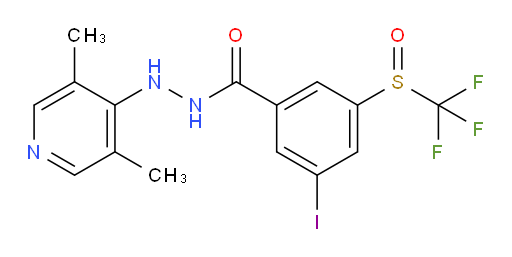 N'-(3,5-dimethylpyridin-4-yl)-3-iodo-5-((trifluoromethyl)sulfinyl)benzohydrazide