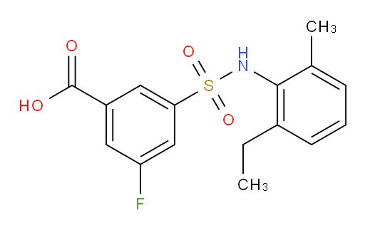 3-(N-(2-ethyl-6-methylphenyl)sulfamoyl)-5-fluorobenzoic acid