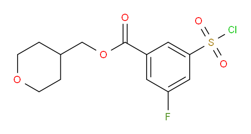 (tetrahydro-2H-pyran-4-yl)methyl 3-(chlorosulfonyl)-5-fluorobenzoate