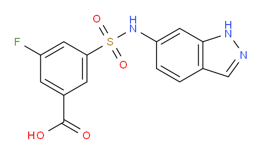 3-(N-(1H-indazol-6-yl)sulfamoyl)-5-fluorobenzoic acid