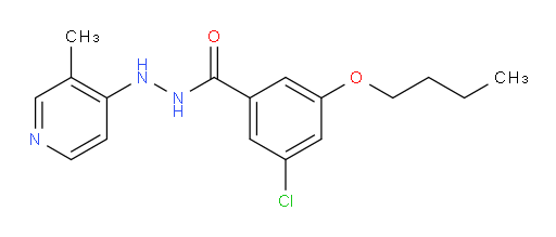 3-butoxy-5-chloro-N'-(3-methylpyridin-4-yl)benzohydrazide