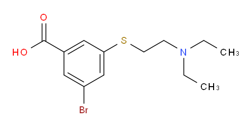 3-bromo-5-((2-(diethylamino)ethyl)thio)benzoic acid