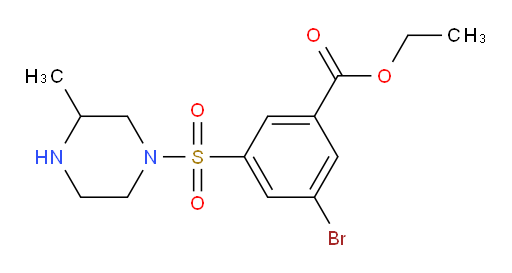 ethyl 3-bromo-5-((3-methylpiperazin-1-yl)sulfonyl)benzoate