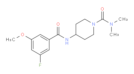 4-(3-fluoro-5-methoxybenzamido)-N,N-dimethylpiperidine-1-carboxamide