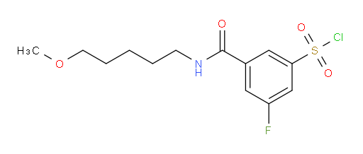 3-fluoro-5-((5-methoxypentyl)carbamoyl)benzene-1-sulfonyl chloride
