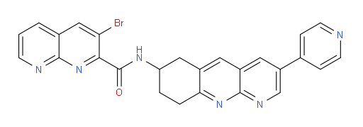 3-bromo-N-(3-(pyridin-4-yl)-6,7,8,9-tetrahydrobenzo[b][1,8]naphthyridin-7-yl)-1,8-naphthyridine-2-carboxamide