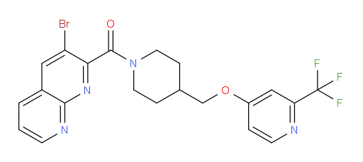 (3-bromo-1,8-naphthyridin-2-yl)(4-(((2-(trifluoromethyl)pyridin-4-yl)oxy)methyl)piperidin-1-yl)methanone