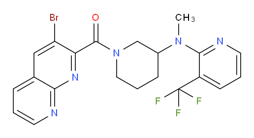 (3-bromo-1,8-naphthyridin-2-yl)(3-(methyl(3-(trifluoromethyl)pyridin-2-yl)amino)piperidin-1-yl)methanone