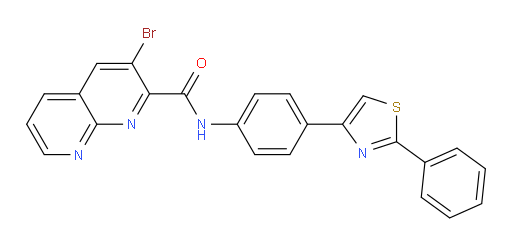 3-bromo-N-(4-(2-phenylthiazol-4-yl)phenyl)-1,8-naphthyridine-2-carboxamide