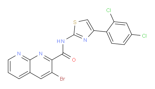 3-bromo-N-(4-(2,4-dichlorophenyl)thiazol-2-yl)-1,8-naphthyridine-2-carboxamide
