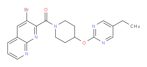 (3-bromo-1,8-naphthyridin-2-yl)(4-((5-ethylpyrimidin-2-yl)oxy)piperidin-1-yl)methanone