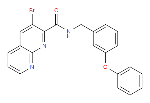 3-bromo-N-(3-phenoxybenzyl)-1,8-naphthyridine-2-carboxamide