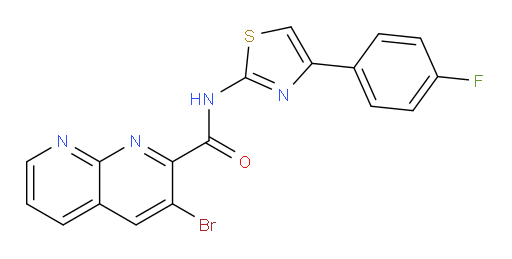 3-bromo-N-(4-(4-fluorophenyl)thiazol-2-yl)-1,8-naphthyridine-2-carboxamide