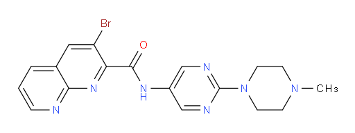 3-bromo-N-(2-(4-methylpiperazin-1-yl)pyrimidin-5-yl)-1,8-naphthyridine-2-carboxamide