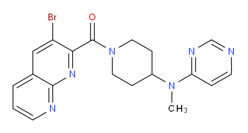 (3-bromo-1,8-naphthyridin-2-yl)(4-(methyl(pyrimidin-4-yl)amino)piperidin-1-yl)methanone