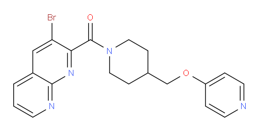 (3-bromo-1,8-naphthyridin-2-yl)(4-((pyridin-4-yloxy)methyl)piperidin-1-yl)methanone