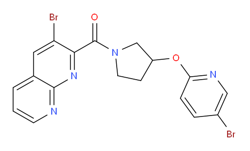 (3-bromo-1,8-naphthyridin-2-yl)(3-((5-bromopyridin-2-yl)oxy)pyrrolidin-1-yl)methanone