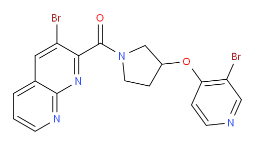 (3-bromo-1,8-naphthyridin-2-yl)(3-((3-bromopyridin-4-yl)oxy)pyrrolidin-1-yl)methanone