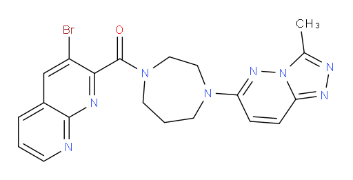 (3-bromo-1,8-naphthyridin-2-yl)(4-(3-methyl-[1,2,4]triazolo[4,3-b]pyridazin-6-yl)-1,4-diazepan-1-yl)methanone