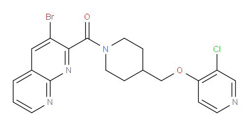 (3-bromo-1,8-naphthyridin-2-yl)(4-(((3-chloropyridin-4-yl)oxy)methyl)piperidin-1-yl)methanone