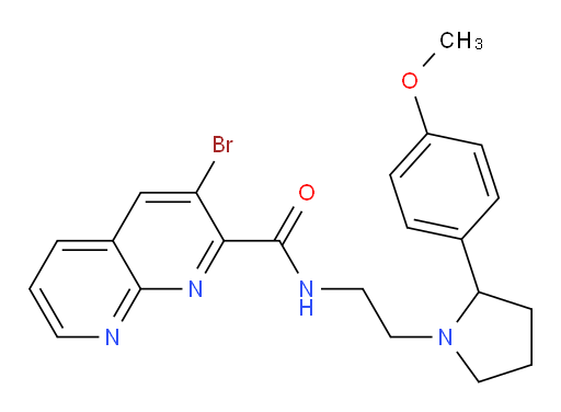 3-bromo-N-(2-(2-(4-methoxyphenyl)pyrrolidin-1-yl)ethyl)-1,8-naphthyridine-2-carboxamide