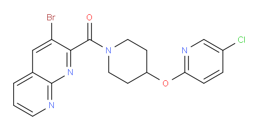 (3-bromo-1,8-naphthyridin-2-yl)(4-((5-chloropyridin-2-yl)oxy)piperidin-1-yl)methanone